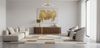 Livin Hill Stilig ST916D TV-Sideboard, MDF, Walnussfurnier, Travertin, Edelstahl, 50 x 40 x 200 cm Bild 4