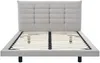 Vente-unique - NISATIO Bett Stoff Grau - B 218 cm x H 107 cm x L 166 cm Bild 4