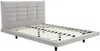 Vente-unique - NISATIO Bett Stoff Grau - B 218 cm x H 107 cm x L 166 cm Bild 3