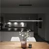 B.K.Licht LED Pendelleuchte dimmbar Hängeleuchte 85cm höhenverstellbar 95-175cm silber - BKL1001, LED fest integriert, Warmweiß, Deckenleuchte 20W 1600lm Esszimmerlampe Küchenlampe Lampenschirm Glas Bild 3