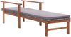 Sonnenliege, Gartenliege mit Auflage Poly Rattan Akazie Massivholz Grau Bild 4