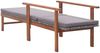 Sonnenliege, Gartenliege mit Auflage Poly Rattan Akazie Massivholz Grau Bild 5