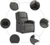 Relaxsessel, Sessel wohnzimmer Grau Echtleder Bild 5