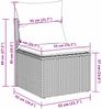 vidaXL 6-tlg. Garten-Sofagarnitur mit Kissen Grau Poly Rattan 3217660 Bild 4