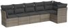 vidaXL 6-tlg. Garten-Sofagarnitur mit Kissen Grau Poly Rattan 3217660 Bild 2