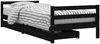 vidaXL Kinderbett mit Schubladen Schwarz 90x200 cm Massivholz Kiefer 834440 Bild 2