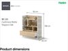 MEBLINI Wohnzimmerschrank für Schrankbett Bed Concept - Hochschrank mit Regalen, Fächern und Schublade - BC-25 - Kaschmir/Nagano Eiche Bild 4