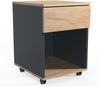 VCM Rollcontainer Dalosa 918333 Anthrazit / Honig-Eiche H. 55 x B. 39 x T. 45 cm Bild 2