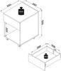 VCM Rollcontainer Dalosa 918333 Anthrazit / Honig-Eiche H. 55 x B. 39 x T. 45 cm Bild 4