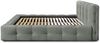 Polsterbett Doppelbett AURORA 180x200cm Komplettset in Stoff Boston Grau Bild 5
