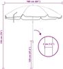 Sonnenschirm | Terrassenschirm | Gartenschirm mit Stahlmast Sandfarbe 180 cm Bild 5