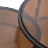 Signature 'IGLOO' Satztische aus Rauchglas und schwarzem Metall D86 cm - Schwarz Bild 4