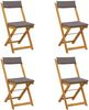 vidaXL Außen Bistro-Stühle 4 pcs Dunkelgrau 40 x 53 x 80 cm 42028098 Bild 2