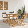 vidaXL Außen Bistro-Stühle 4 pcs Dunkelgrau 40 x 53 x 80 cm 42028098 Bild 3