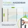 Juskys Seitenmarkise Dubai 300 x 190 cm ausziehbar blickdicht, Sichtschutz für Balkon & Terrasse, Seitenrollo mit Wandhalterung – beige Bild 3
