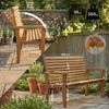 CLP Teakbank Nicosia mit Liegefunktion Teakholz wetterfest robust pflegeleicht,teak 200 cm Bild 2