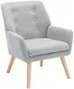 Vente-unique - SERINO Sessel Stoff Grau - B 68 cm x H 79 cm x L 65 cm Bild 3