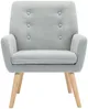 Vente-unique - SERINO Sessel Stoff Grau - B 68 cm x H 79 cm x L 65 cm Bild 2