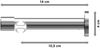 Innenlauf-Gardinenstangen-Set Prestige Sitra 100 cm, 1-läufig, 20 mm Ø Chrom Bild 2