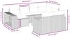 vidaXL 11-tlg. Garten-Sofagarnitur mit Kissen Grau Poly Rattan 3261310 Bild 3