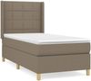 vidaXL Boxspringbett mit Matratze Taupe 90x190 cm Stoff 3131957 Bild 2