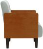 vidaXL Sessel mit Armlehnen Hellgrau 55 cm Samt 4100595 Bild 4