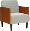 vidaXL Sessel mit Armlehnen Hellgrau 55 cm Samt 4100595 Bild 2
