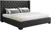 Vente-unique - MASSIMO Bett Stoff Grau - B 215,5 cm x H 141,5 cm x L 223,5 cm Bild 2