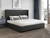 Vente-unique - MASSIMO Bett Stoff Grau - B 215,5 cm x H 141,5 cm x L 223,5 cm Bild 1