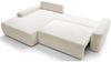 Selsey 'Baleo' Ecksofa mit Schlaffunktion, Chenille-Bezug, Creme, linksseitig, 82 x 264 x 162 cm Bild 3