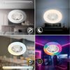 Briloner Leuchten LED Deckenleuchte Deckenventilator mit Licht dimmbar Nachtlicht CCT Sommer/Winter, RGBIC, LED fest integriert, CCT - Farbsteuerung, 48,5x14,5 cm, 49 Watt, Schlafzimmer, Wohnzimmer Bild 4