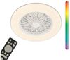 Briloner Leuchten LED Deckenleuchte Deckenventilator mit Licht dimmbar Nachtlicht CCT Sommer/Winter, RGBIC, LED fest integriert, CCT - Farbsteuerung, 48,5x14,5 cm, 49 Watt, Schlafzimmer, Wohnzimmer Bild 2