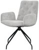 KAWOLA Stuhl NEW CHARME Drehstuhl Esszimmersessel Cord hellgrau 87 x 66 x 59 cm Bild 3