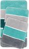 Homie Living Badematte Rio Marina, Höhe 30 mm, rutschhemmend beschichtet, schnell trocknend, fußbodenheizungsgeeignet, Polyester, rechteckig, flauschiger Badteppich, modern gestreift, waschbar, Badezimmerteppich Bild 4