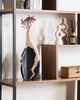 Dekovase LAGOS Mangoholz 40 cm Schwarz Beige Bild 3