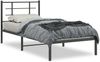 vidaXL Bettgestell mit Kopfteil Metall Schwarz 90x190 cm 355553 Bild 2