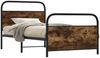 Einzelbettgestell Design für Erwachsene ohne Matratze 107x203 cm Räuchereiche Holzwerkstoff d3840e Bild 2