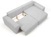 Ecksofa Schlafsofa Sofa ARONA XS in Stoff Centaur Graubeige Ottomane Rechts Bild 2