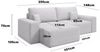 Ecksofa Schlafsofa Sofa ARONA XS in Stoff Centaur Graubeige Ottomane Rechts Bild 5