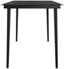 vidaXL Garten-Esstisch Schwarz 140x70x74 cm Stahl und Glas 318750 Bild 4