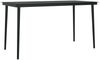 vidaXL Garten-Esstisch Schwarz 140x70x74 cm Stahl und Glas 318750 Bild 2