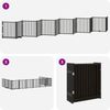 vidaXL 12-tlg. Hundetor mit Tür Faltbar Schwarz 960 cm Pappelholz 3155744 Bild 5