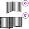 vidaXL 12-tlg. Hundetor mit Tür Faltbar Schwarz 960 cm Pappelholz 3155744 Bild 2