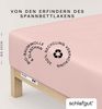 Schlafgut 'PURE BOXSPRING' Spannbettlaken, Jersey-Elasthan, Gummizug: rundum, (1 Stück), Bio-Baumwolle, für Matratzen bis 40 cm Höhe, Purple Light, XL 180x200 cm - 200x220 cm Bild 3