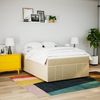 vidaXL Boxspringbett mit Matratze Creme 140x190 cm Stoff 3285475 Bild 3