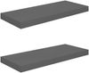 vidaXL Schweberegale 2 Stk. Hochglanz-Grau 60x23,5x3,8 cm MDF 323791 Bild 2