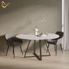 Livinity® Esstisch Firenze, Weiß/Schwarz, 120 x 120 cm ausziehbar (1-St) Bild 2