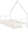 vidaXL Kinderbett mit Schubladen Weiß 80x200 cm Massivholz Kiefer 834550 Bild 3
