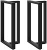 vidaXL Bartischbeine T-Form 2 Stk. Schwarz 60x35x(100-101) cm Stahl 4013092 Bild 1