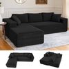 COMHOMA Sofa Big-Sofa, L-förmige Sofa, Couch Ecksofa, Chaiselongue Schlafsofa, mit tiefer Sitzfläche und breiten Armlehnen, Cordstoff Bild 4